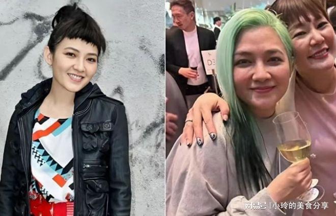 47岁范晓萱大变样一头绿发参加婚礼网友：不知切子宫后不后(图1)