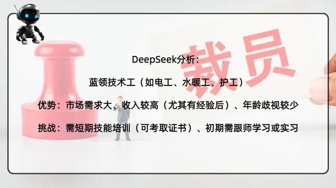 DeepSeek建议：40岁被裁员该选什么工作？这些选择可比打螺丝要强(图4)