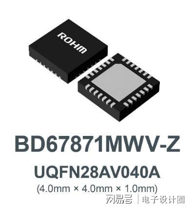 ROHM推出兼具低FET发热量和低EMI特性的三相无刷电机驱动器IC(图1)